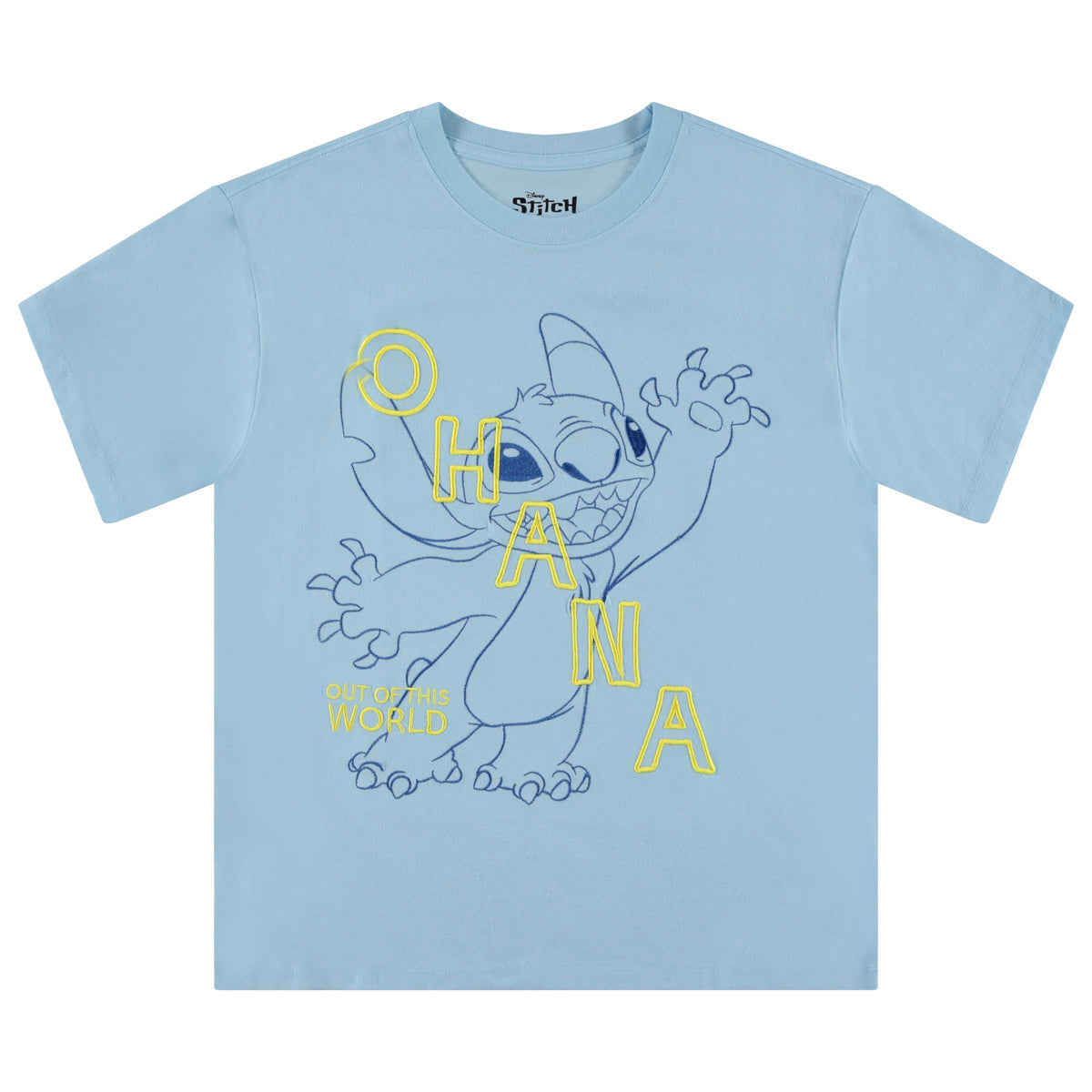 Disney Ladies Lilo and Stitch Shirt - Ladies Classic Lilo and Stitch Front and Back Tee Lilo and Stitch T-Shirt (Freshwater Small)