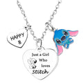 Nzztont Stitch Birthday Necklace for 5 7 8 9 10 11 12 Year Old Stitch Necklace Gifts Stitch Lover Gifts Stitch Gifts for Sister Daughter Granddaughter Best Friends Women Inspirational Necklace (8th)